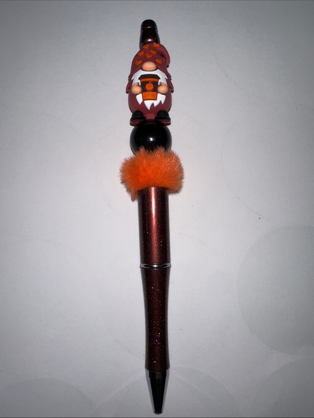 Fall Gnome with Coffee Custom Pen